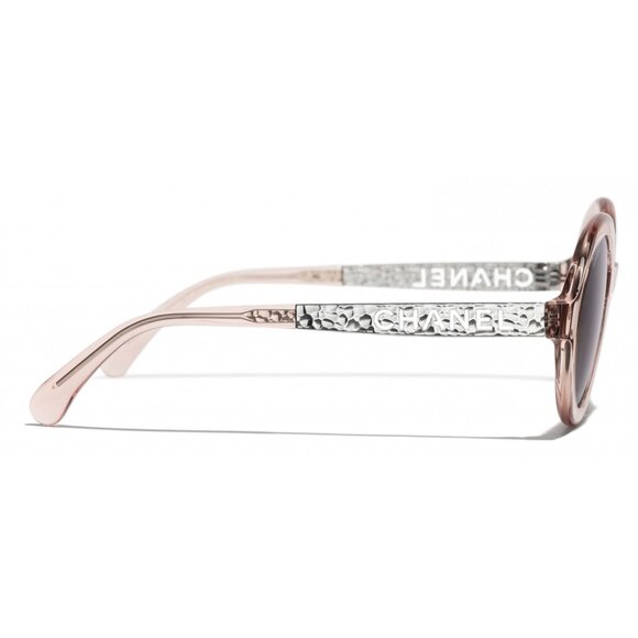 Chanel Round Pink Gradient Grey Sunglasses - Picture 3 of 6